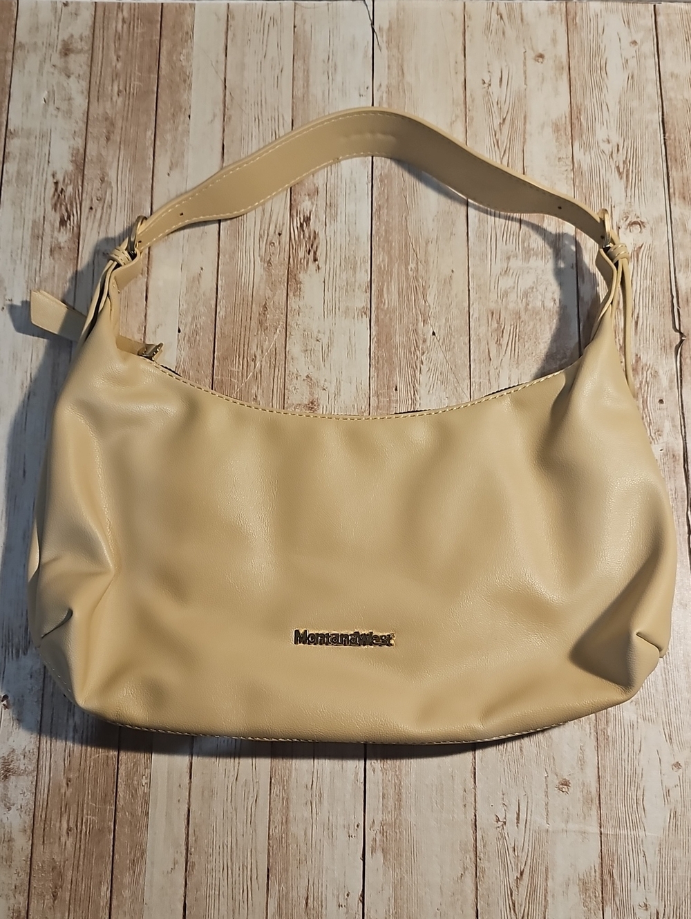 Montana West Pale Cream Shoulder Bag